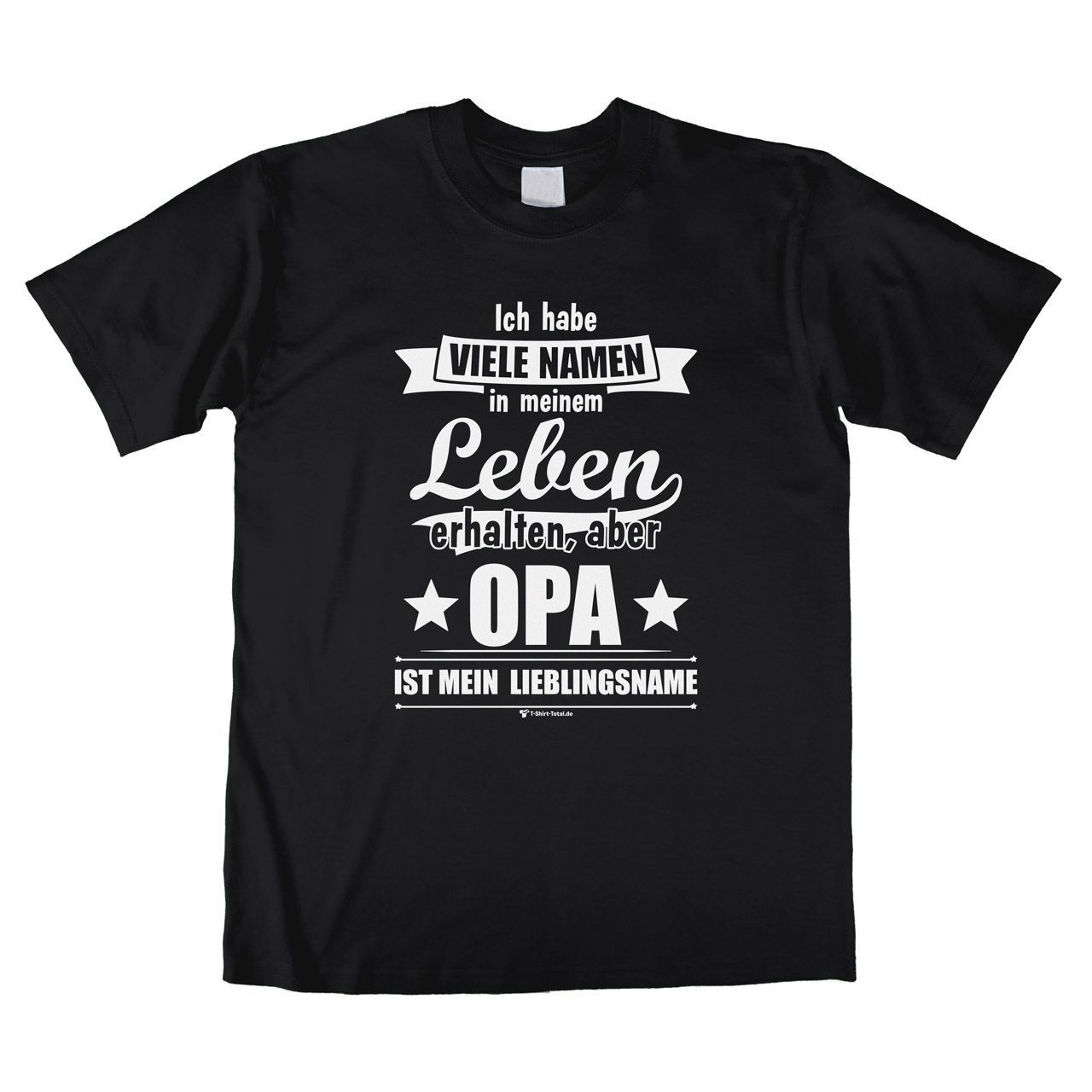 Lieblingsname Opa Unisex T-Shirt schwarz Large