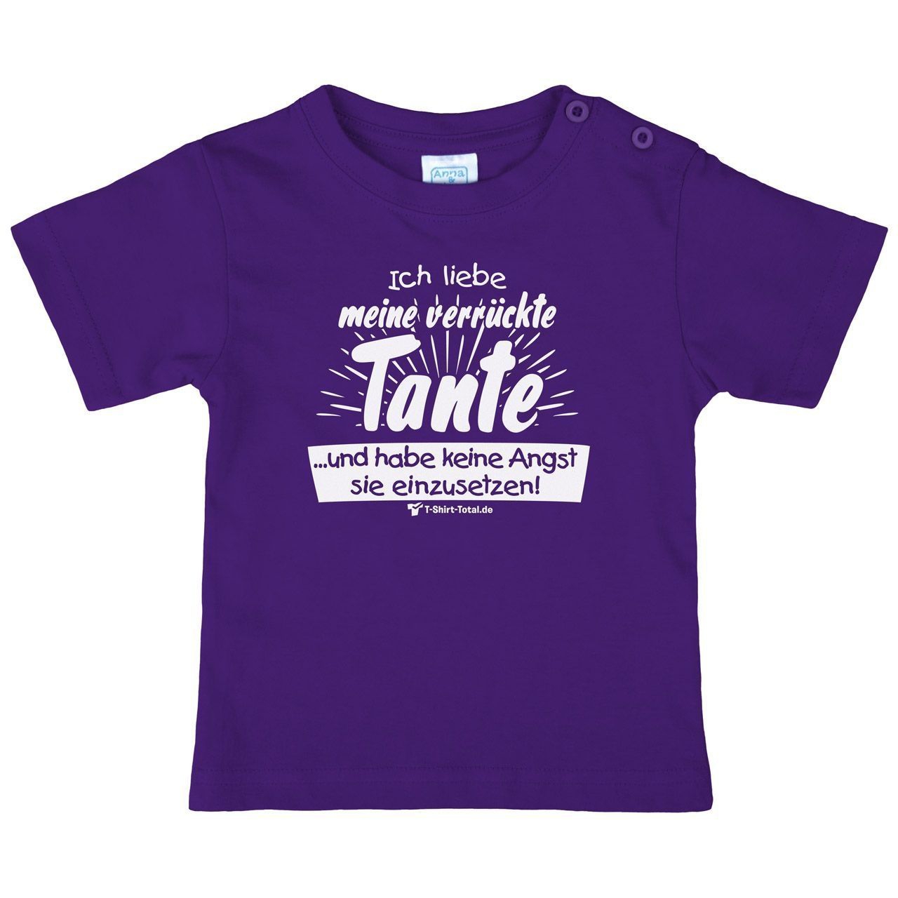 Verrückte Tante Kinder T-Shirt lila 146 / 152