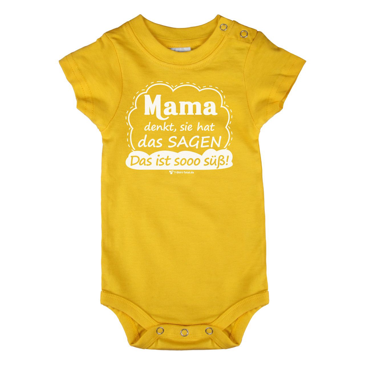Mama denkt Baby Body Kurzarm gelb 68 / 74