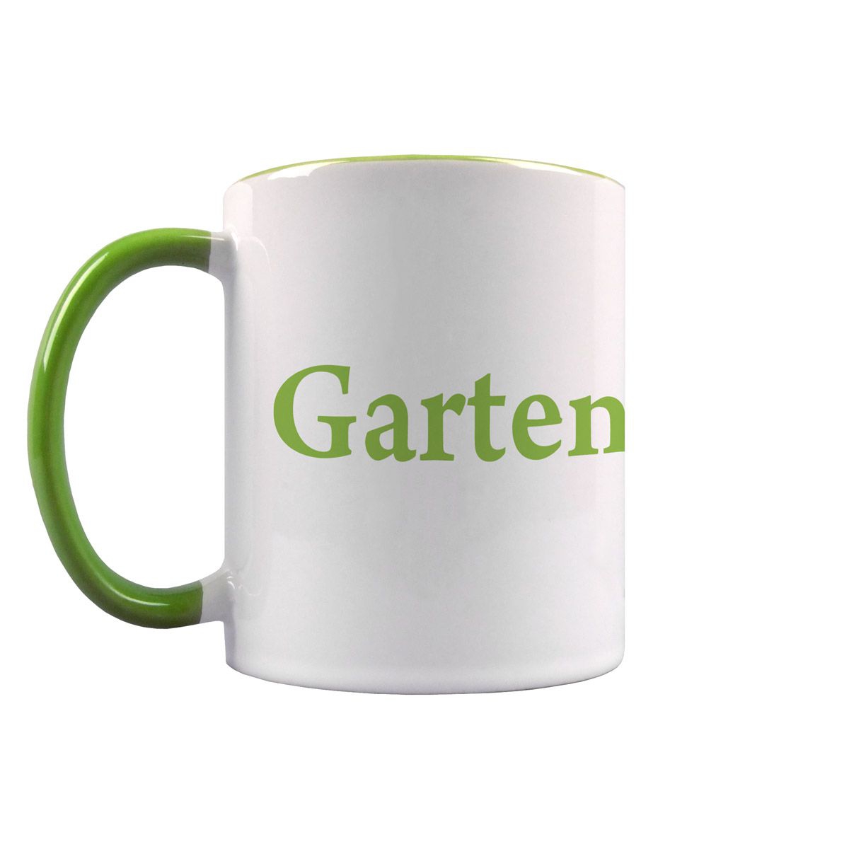 Gartengott Tasse hellgrün / weiß