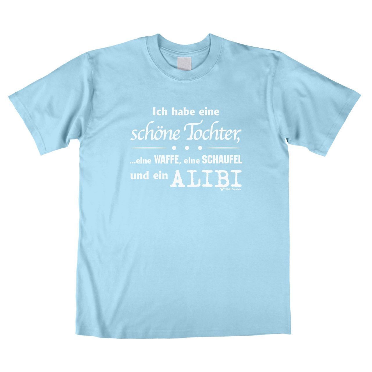 Alibi Unisex T-Shirt hellblau Large
