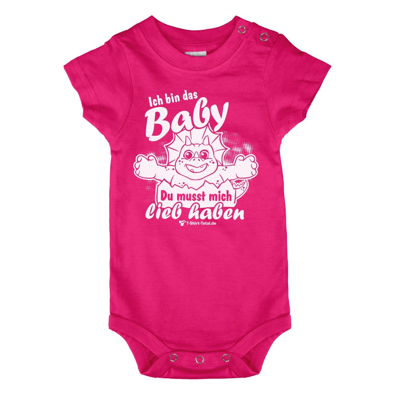 Bin das Baby Baby Body Kurzarm pink 68 / 74