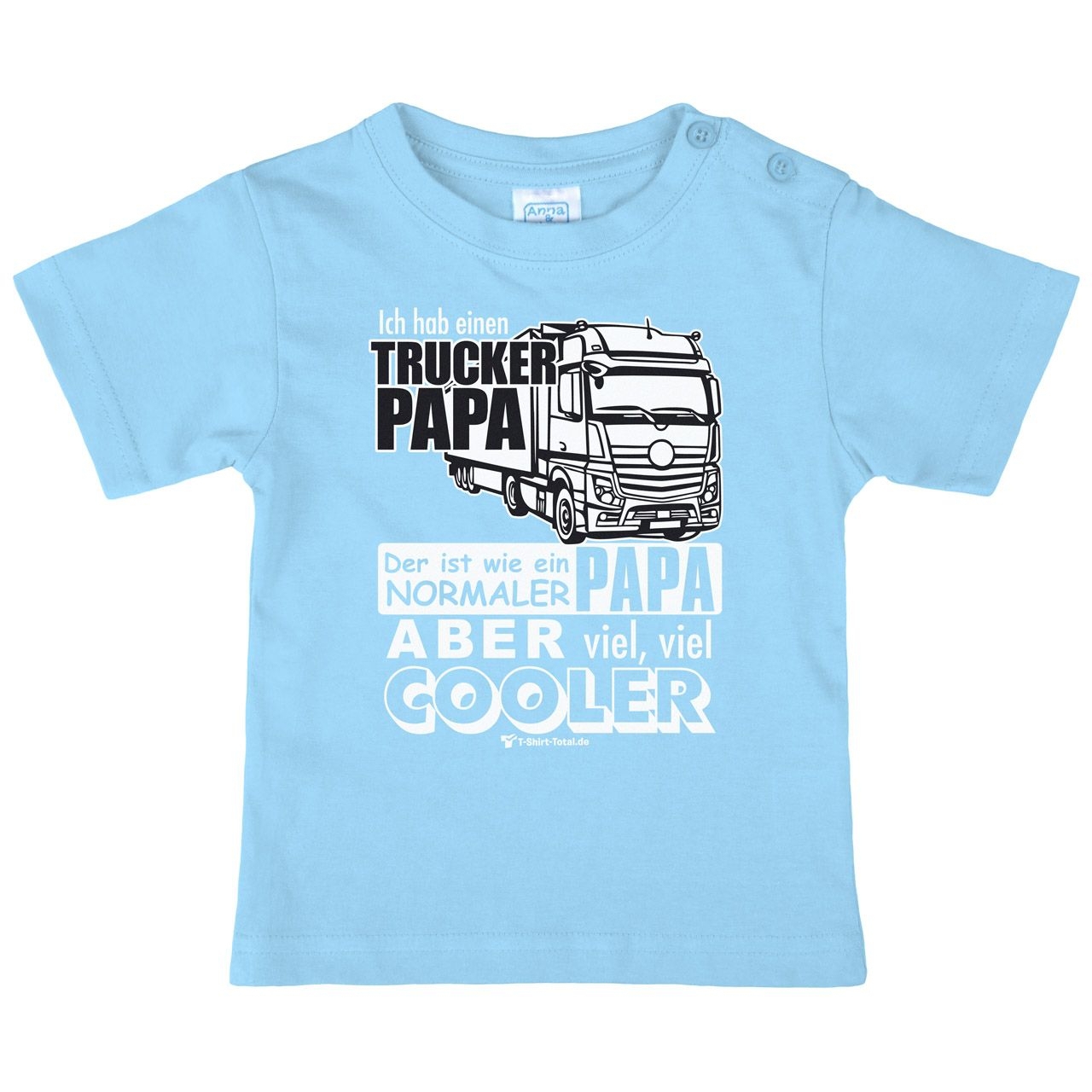Trucker Papa Kinder T-Shirt hellblau 68 / 74