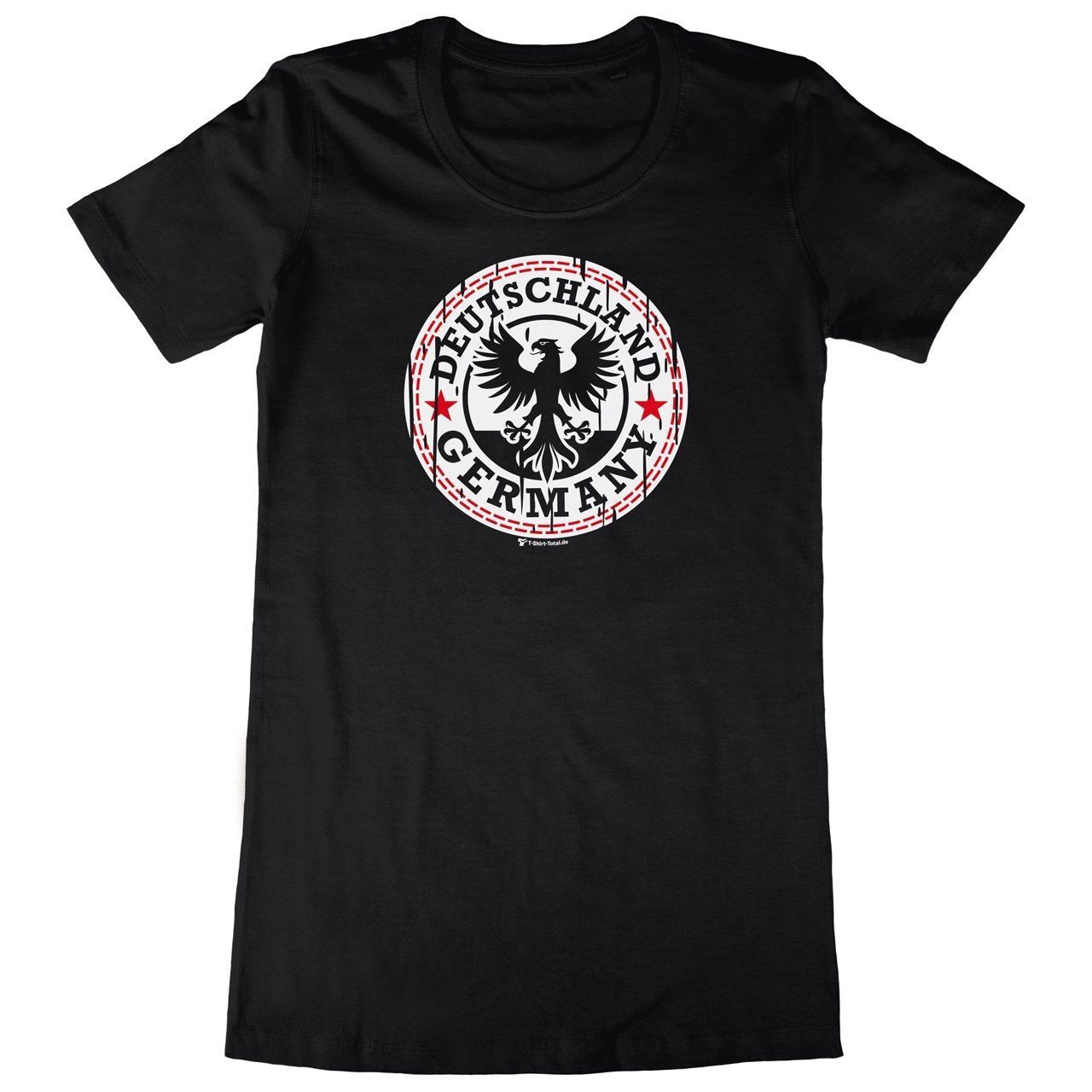 Germany Button Woman Long Shirt schwarz Small