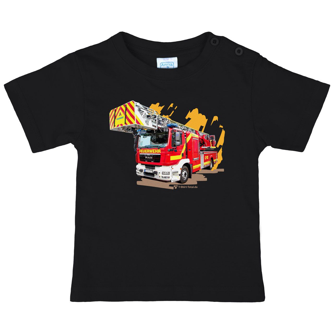 Feuerwehr Kinder T-Shirt schwarz 104