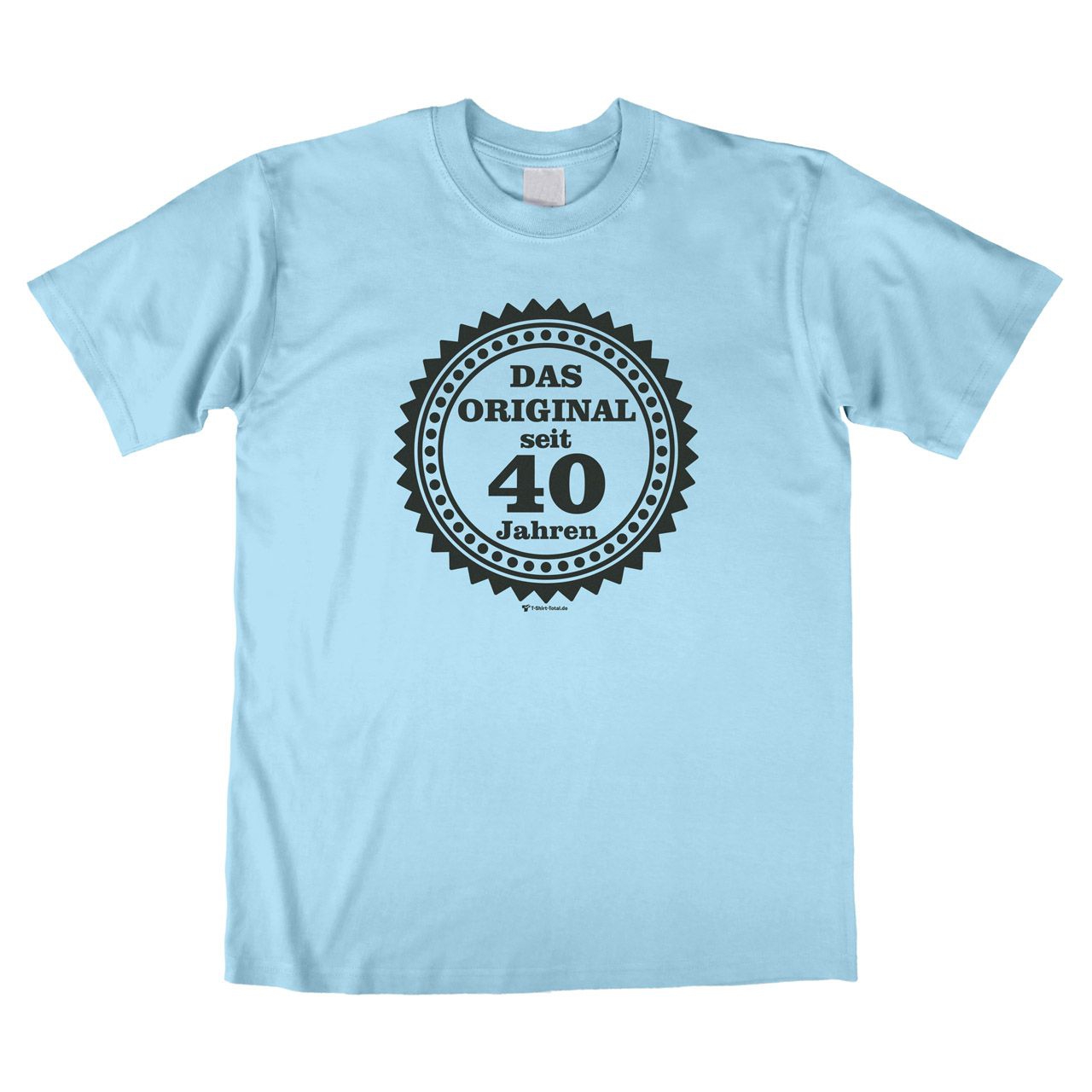 Original seit 40 Unisex T-Shirt hellblau Large