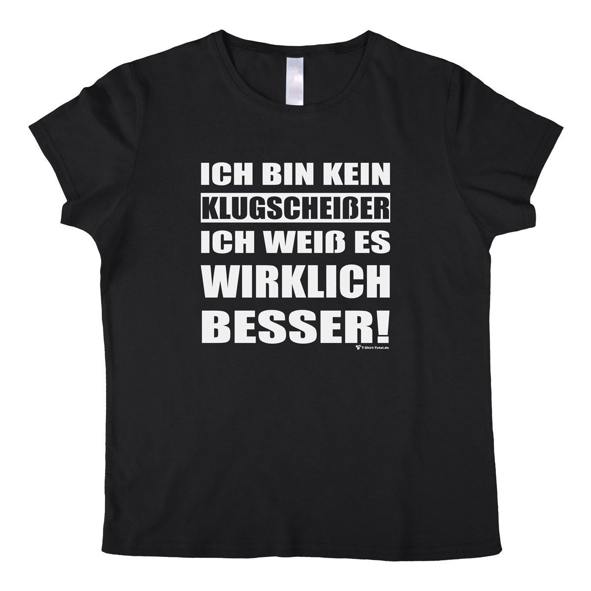 Klugscheißer Woman T-Shirt schwarz Extra Large