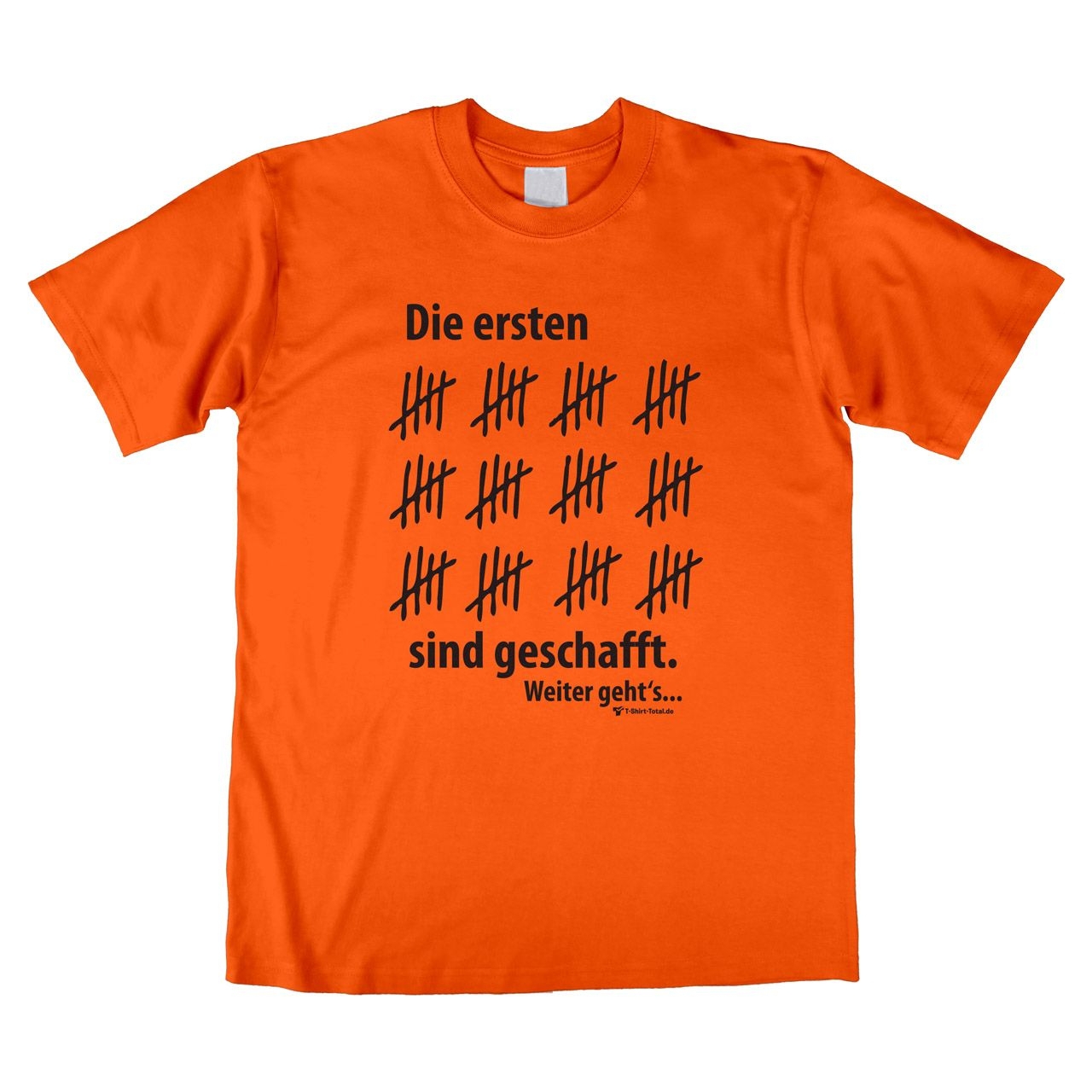 Ersten 60 geschafft Unisex T-Shirt orange 2-Extra Large
