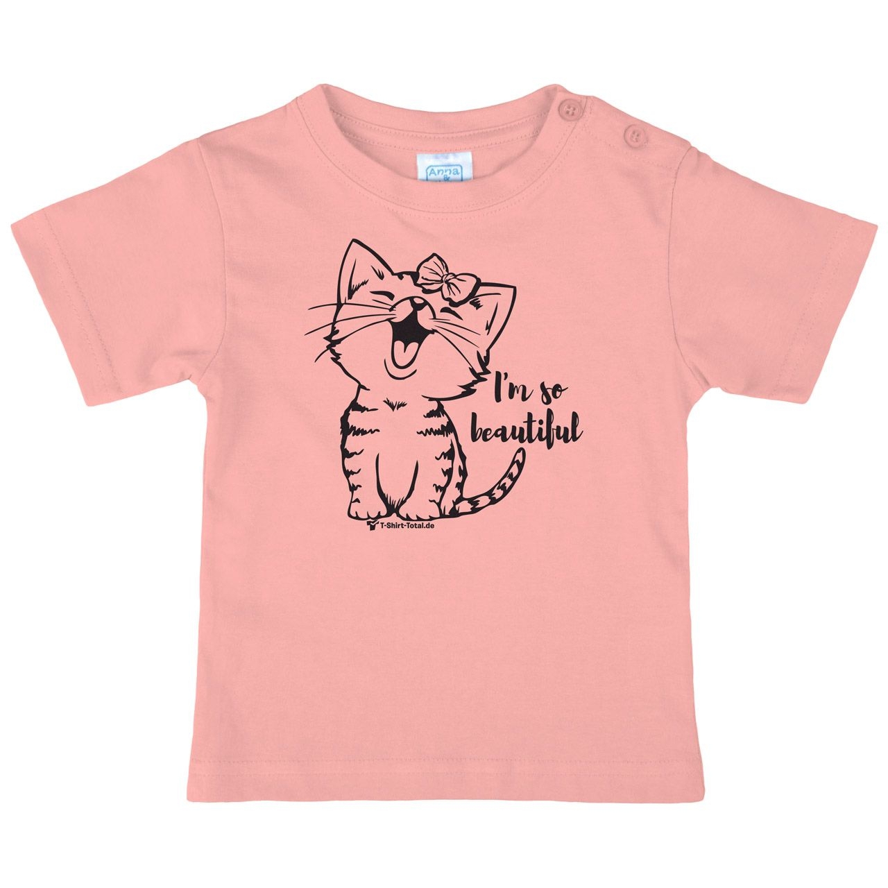 Katze beautiful Kinder T-Shirt rosa 80 / 86