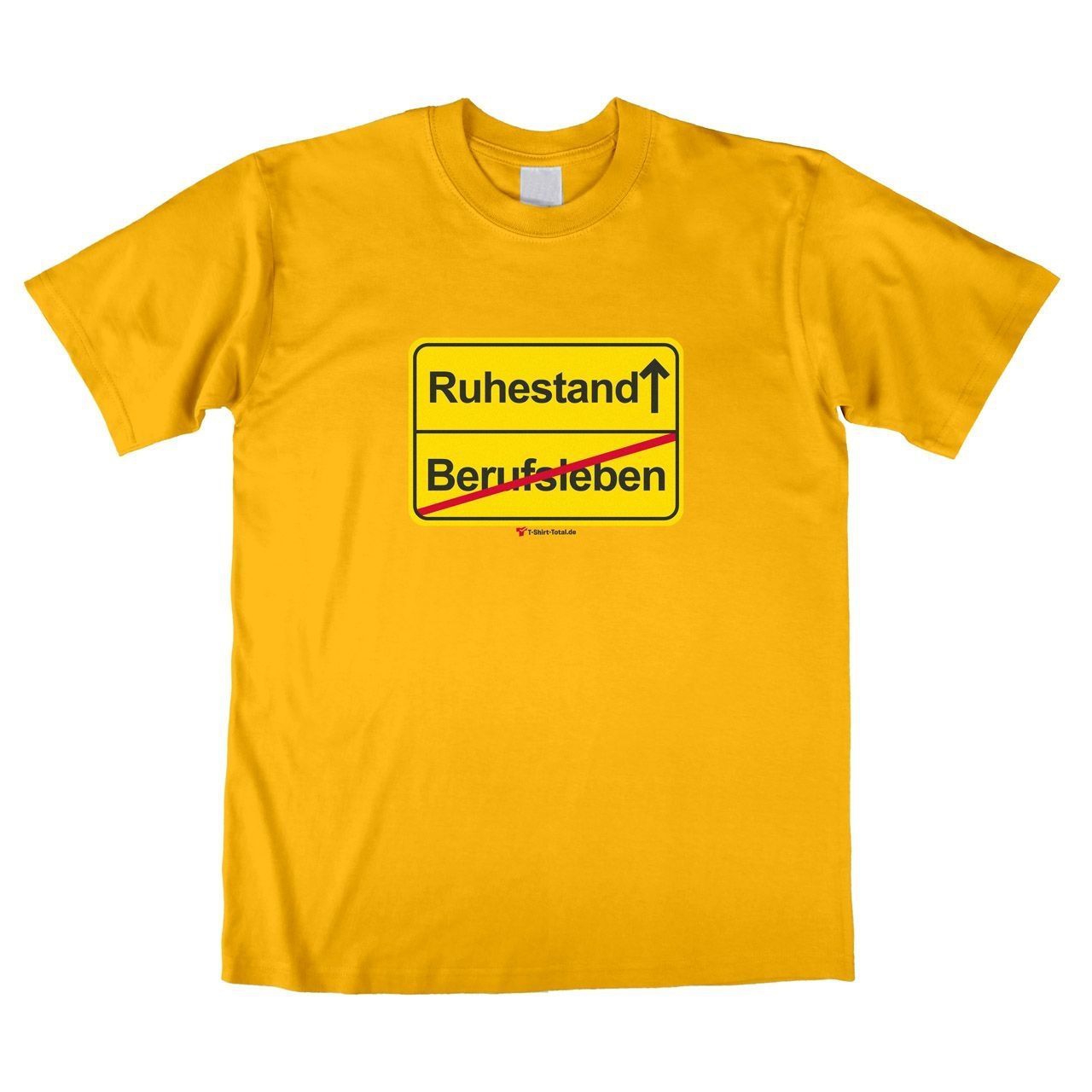 Ruhestand Unisex T-Shirt gelb Large