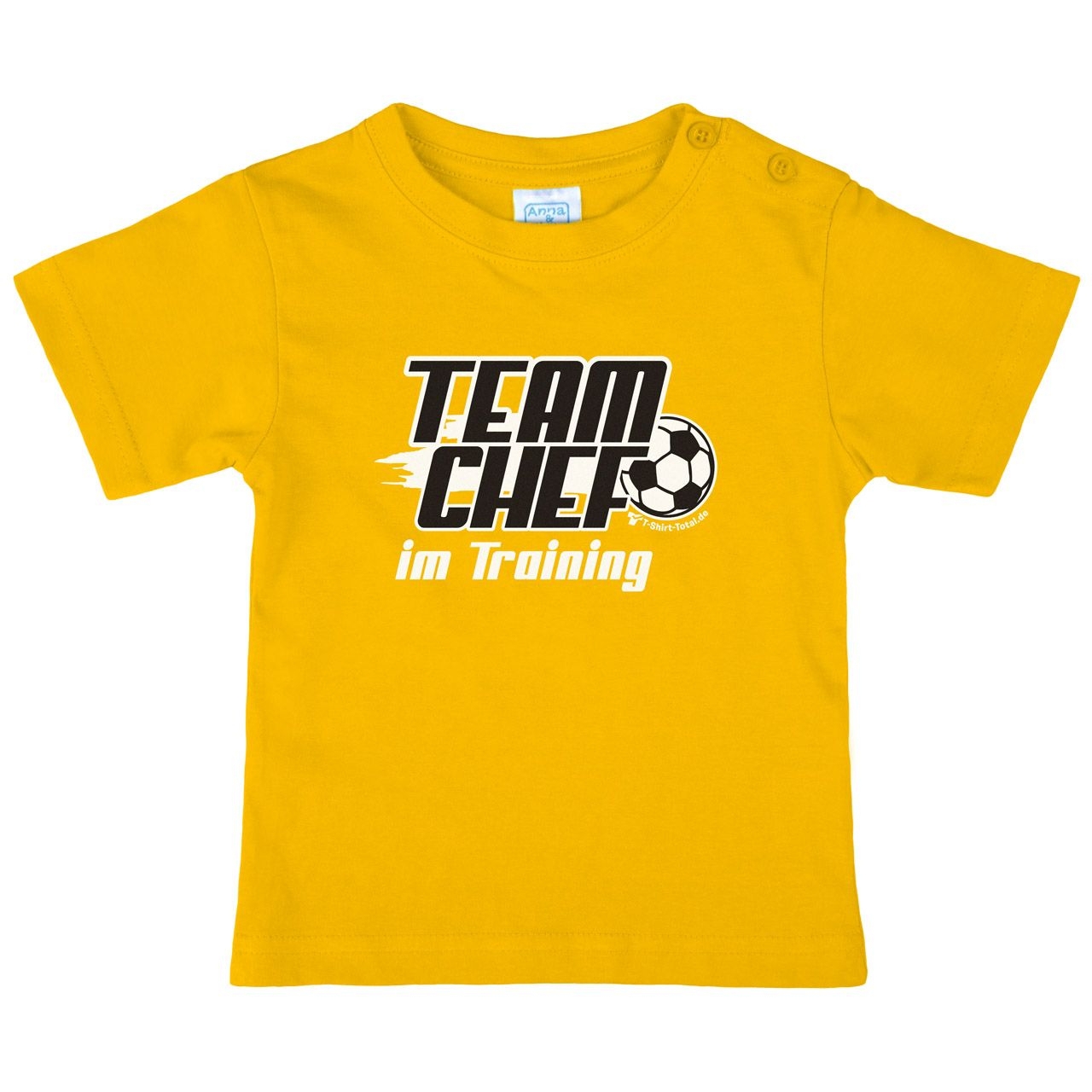 Teamchef im Training Kinder T-Shirt gelb 56 / 62