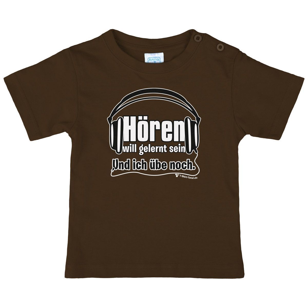Hören will gelernt sein Kinder T-Shirt braun 104