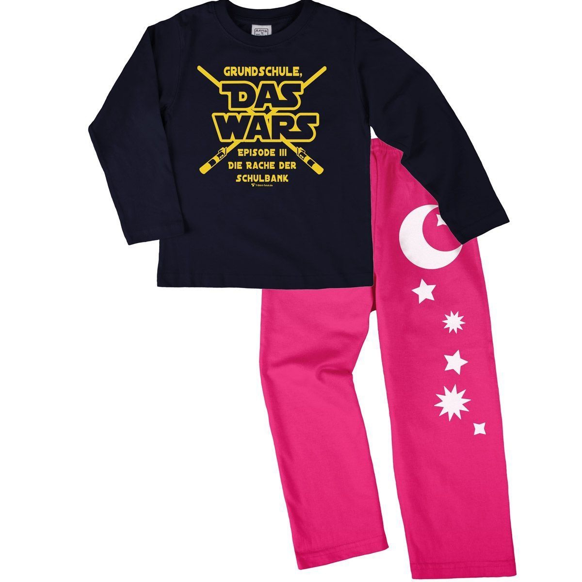 Das wars Grundschule Pyjama Set navy / pink 134 / 140
