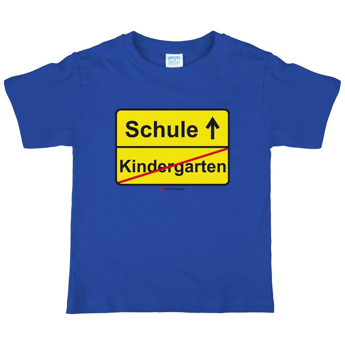 Kindergarten Schule Kinder T-Shirt royal 122 / 128