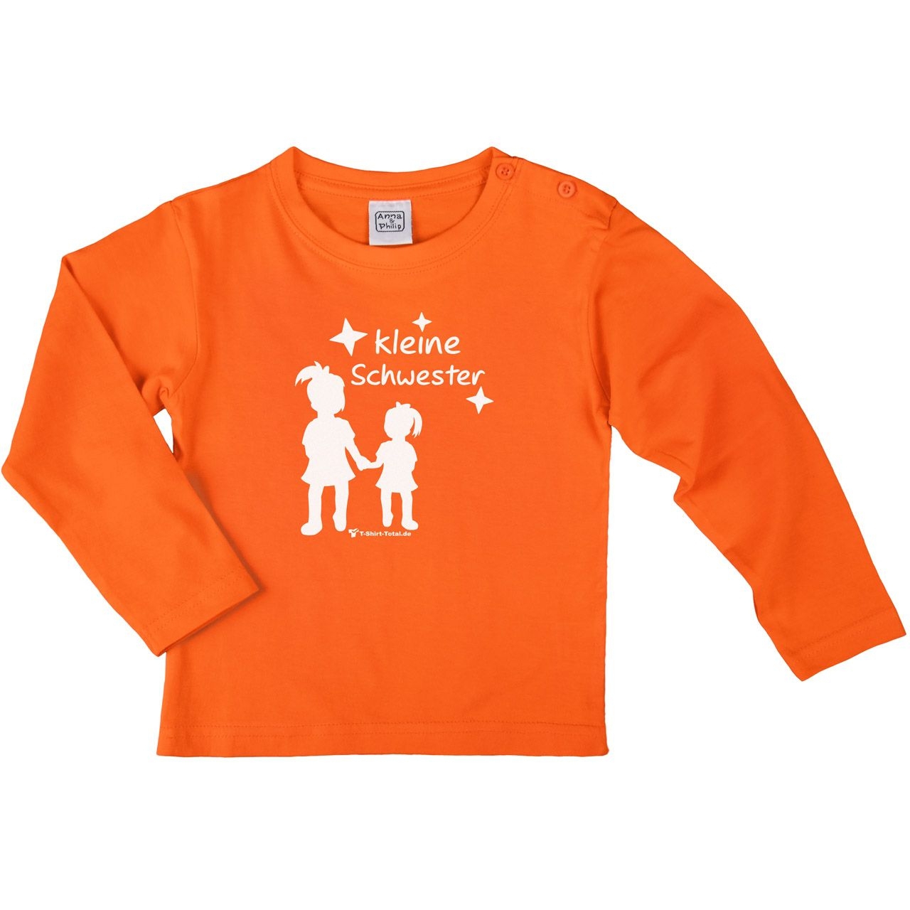 Kleine Schwester MM Kinder Langarm Shirt orange 56 / 62
