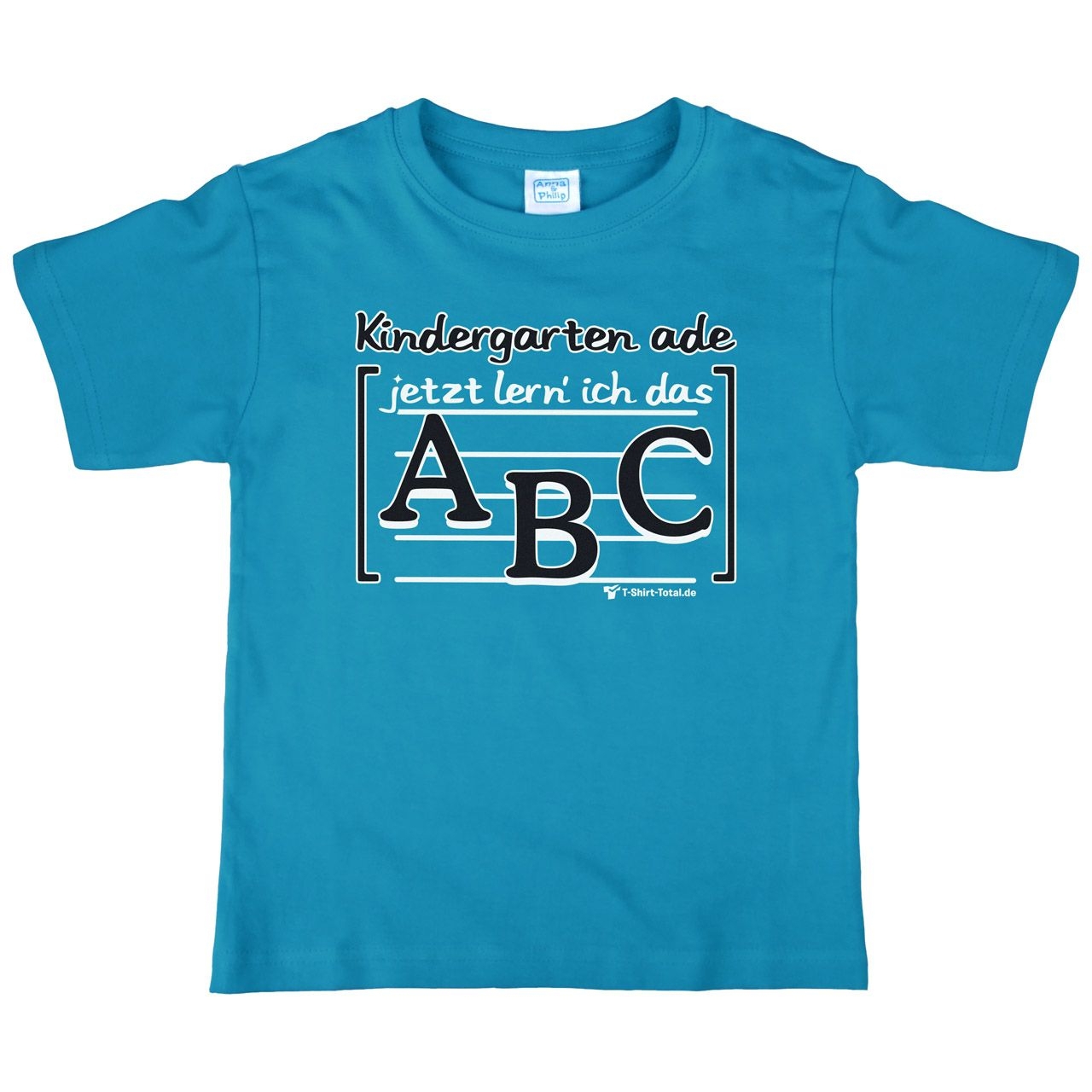 Kindergarten ade Kinder T-Shirt türkis 110 / 116