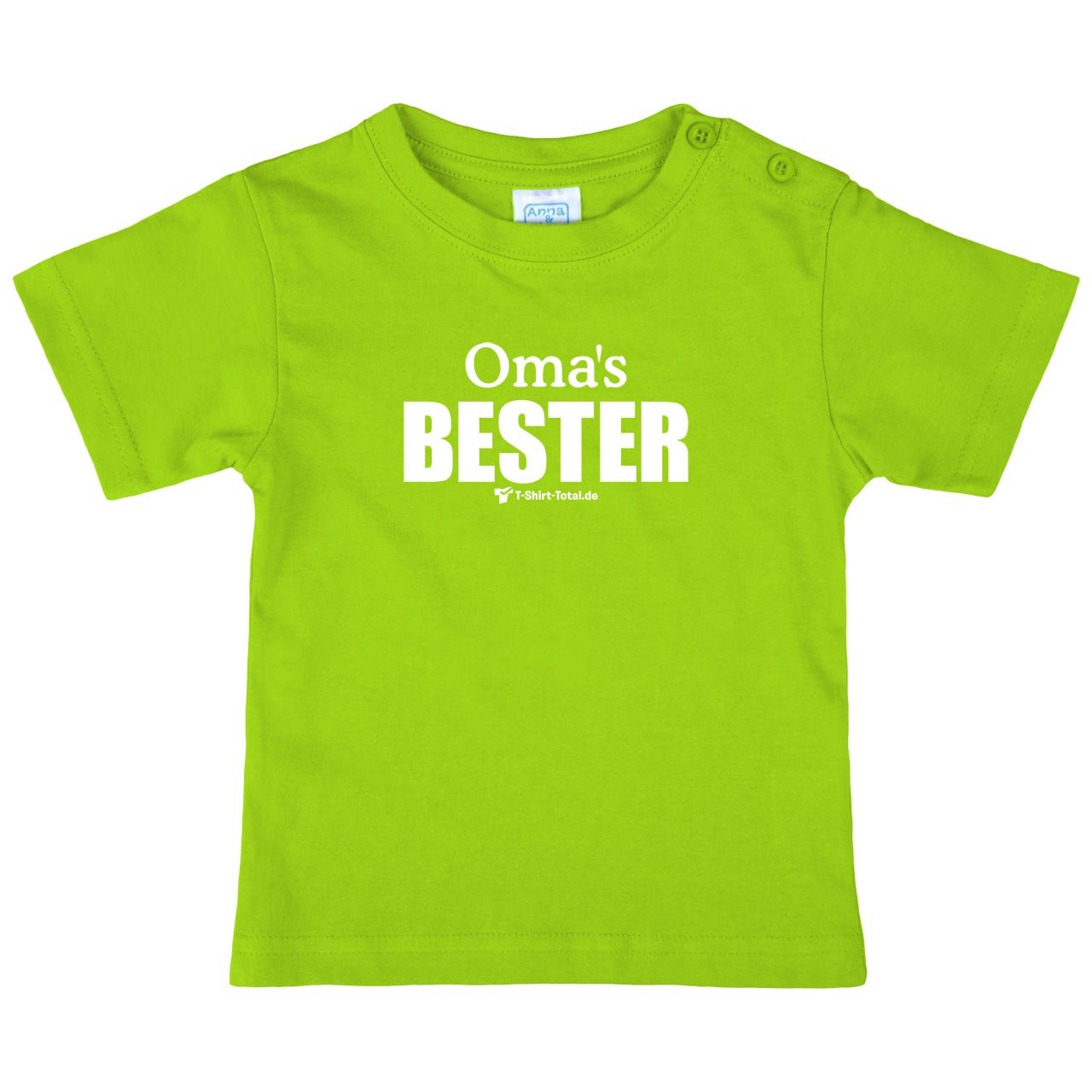Omas Bester Kinder T-Shirt hellgrün 56 / 62
