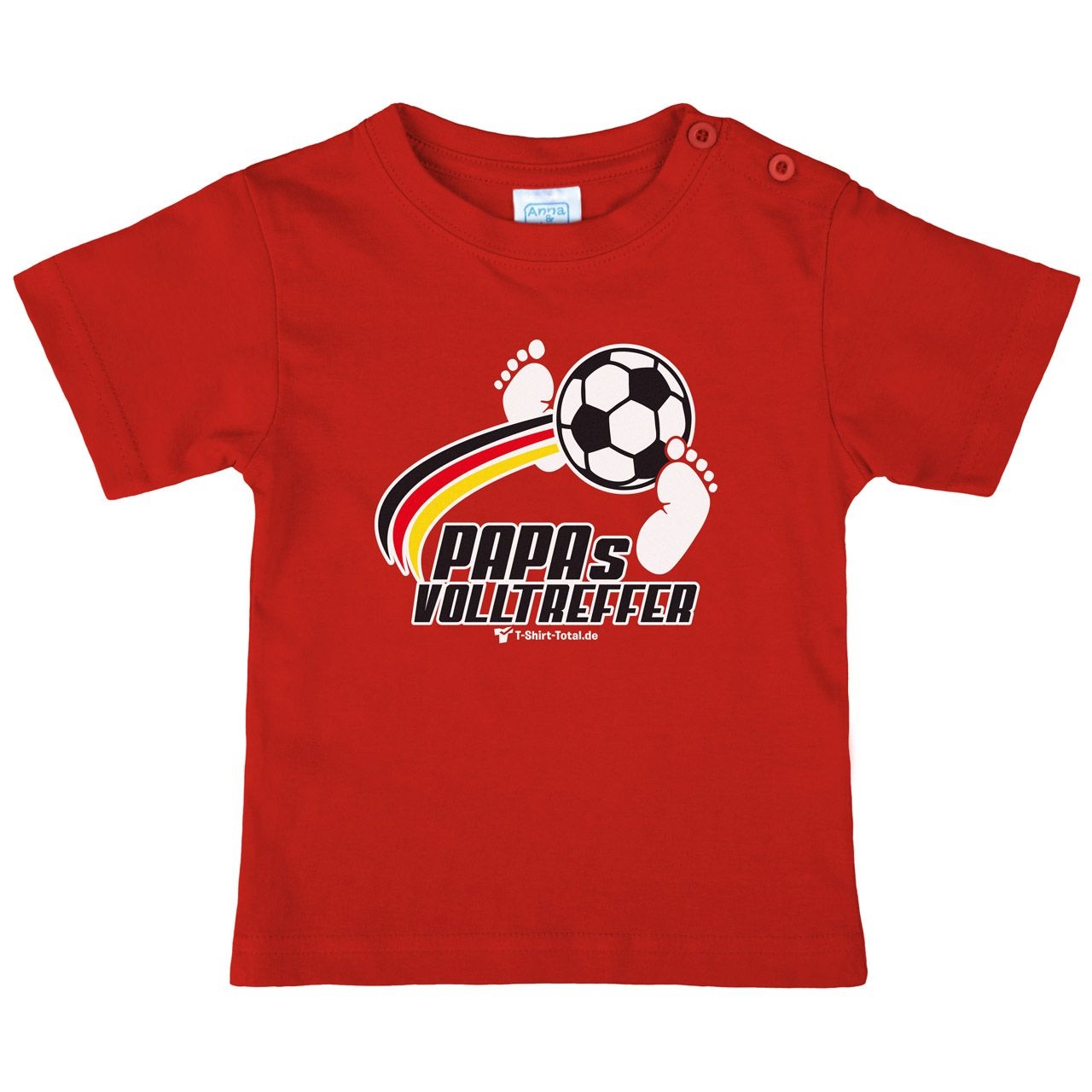 Papas Volltreffer Kinder T-Shirt rot 56 / 62