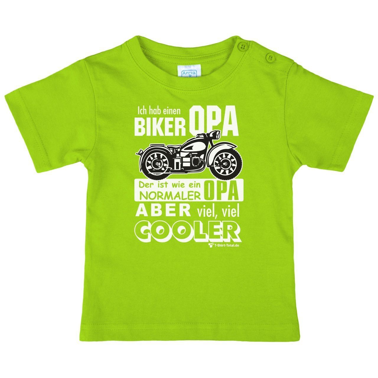 Biker Opa Kinder T-Shirt hellgrün 104