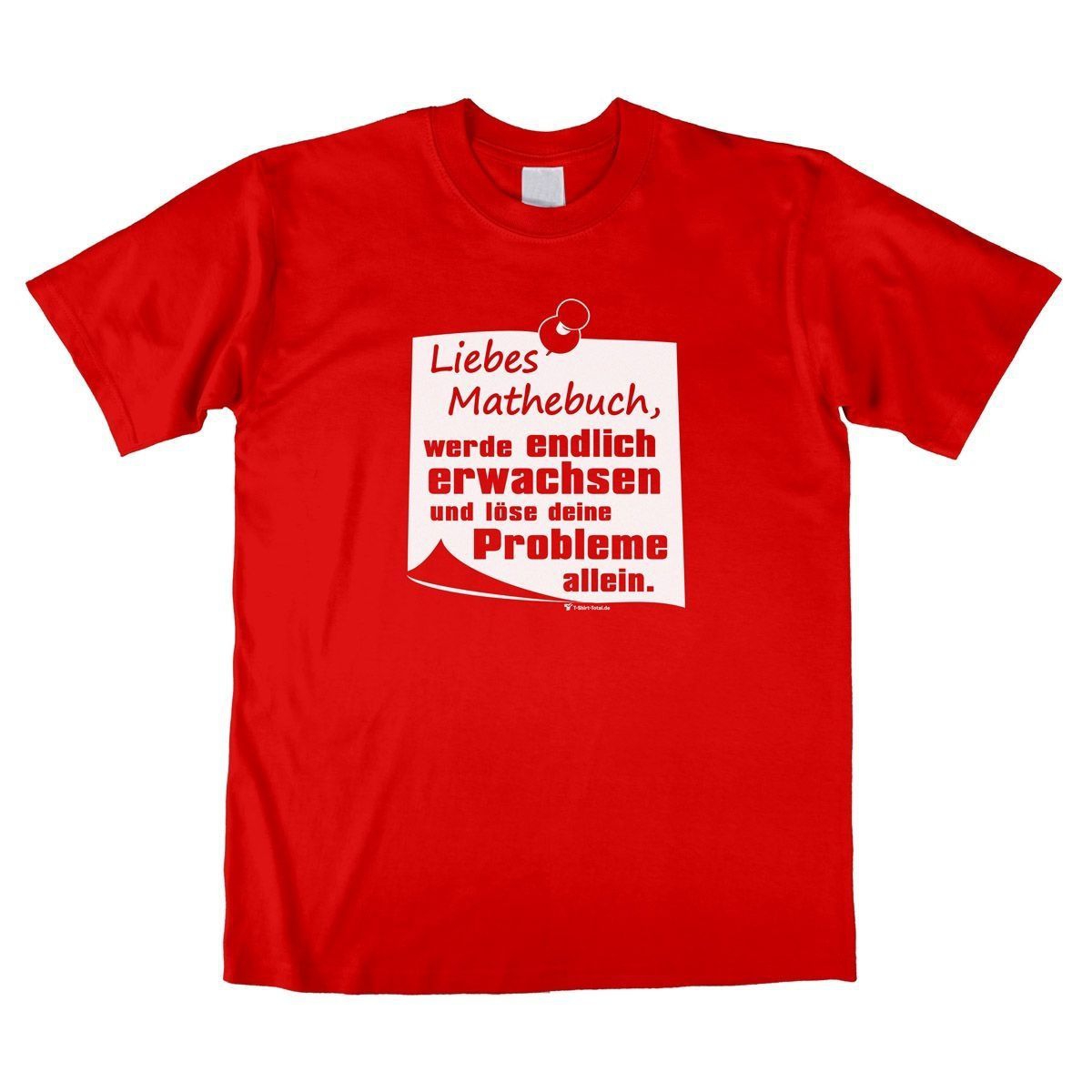Liebes Mathebuch Unisex T-Shirt rot Medium