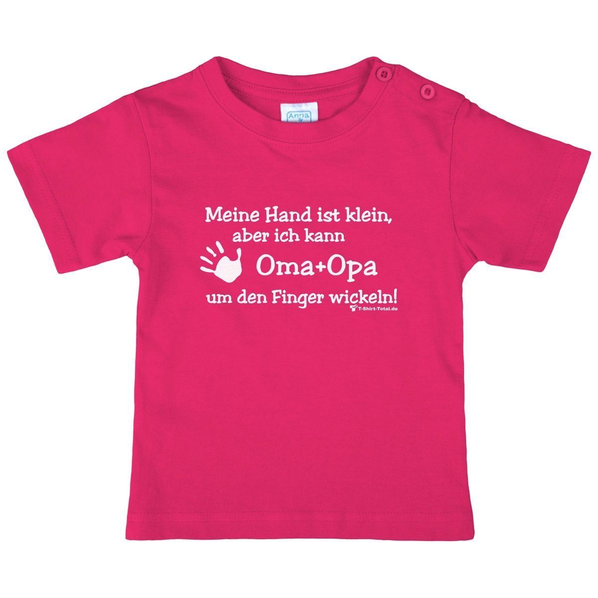 Kleine Hand Oma Opa Kinder T-Shirt pink 56 / 62