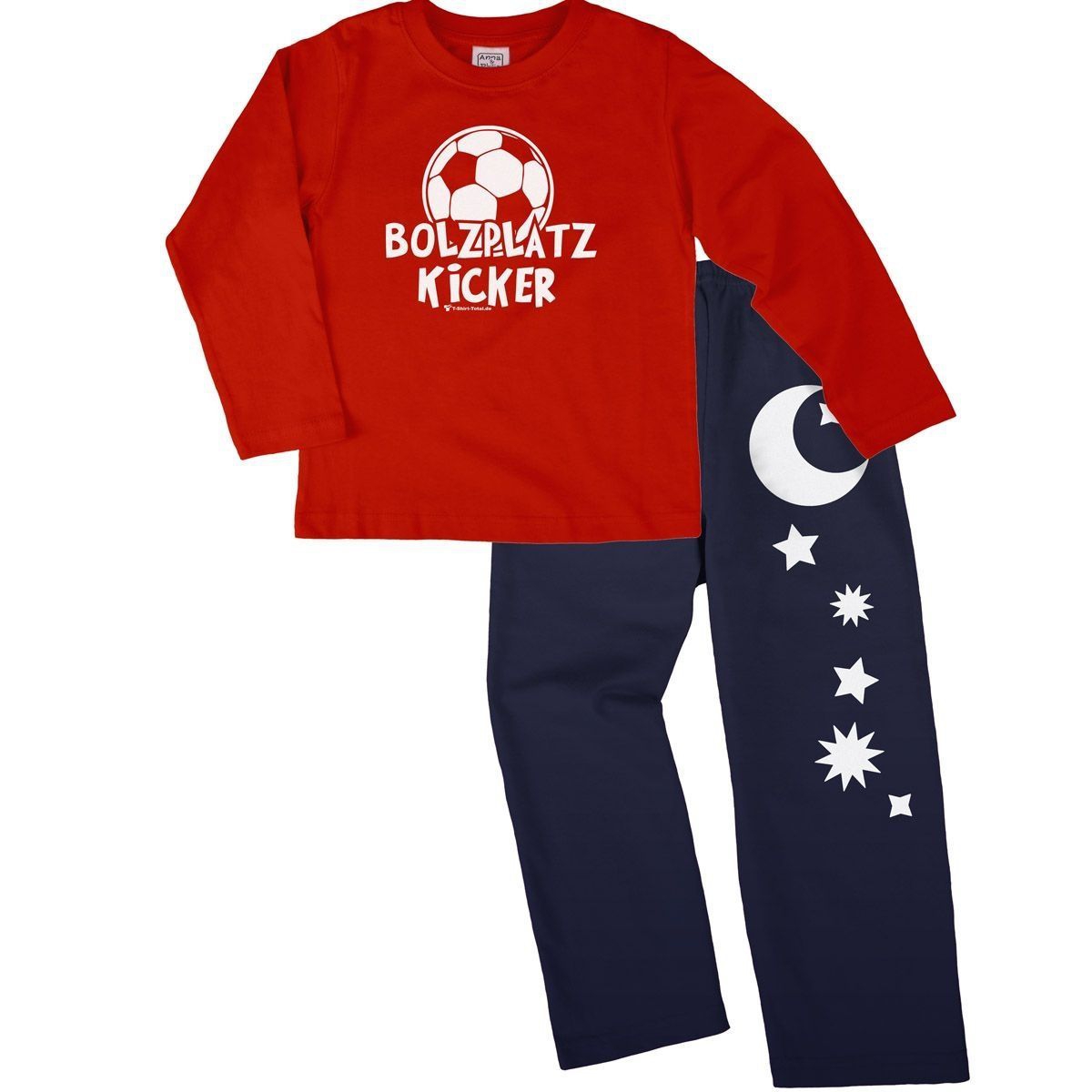 Bolzplatz Kicker Pyjama Set rot / navy 104
