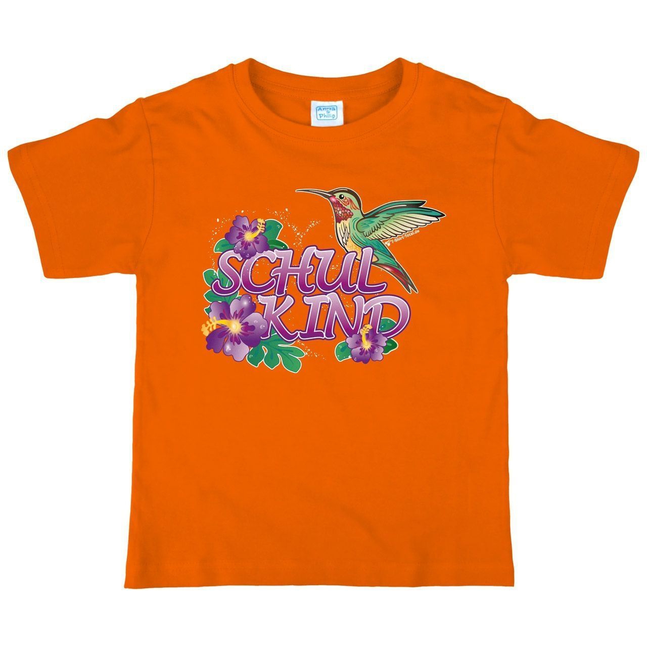 Schulkind Kolibri Kinder T-Shirt orange 122 / 128