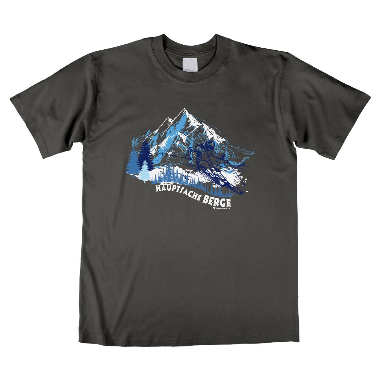 Hauptsache Berge Unisex T-Shirt grau Medium