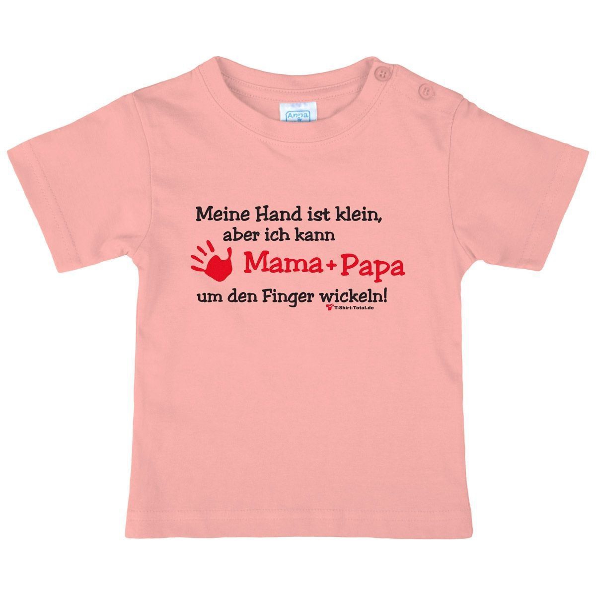 Kleine Hand Mama Papa Kinder T-Shirt rosa 68 / 74