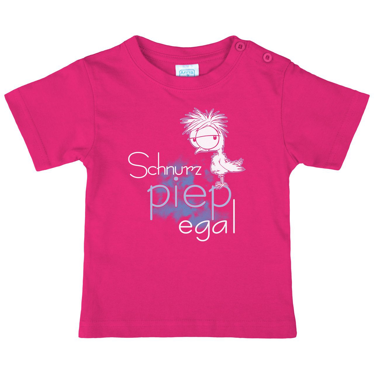 Schnurz piep egal Vogel Kinder T-Shirt pink 122 / 128