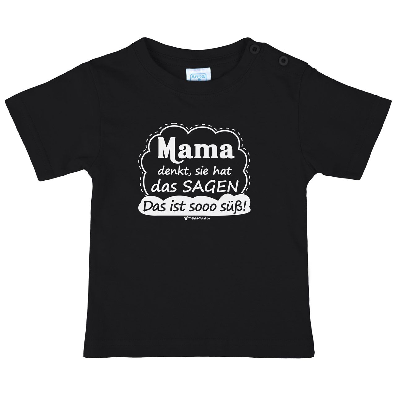 Mama denkt Kinder T-Shirt schwarz 92