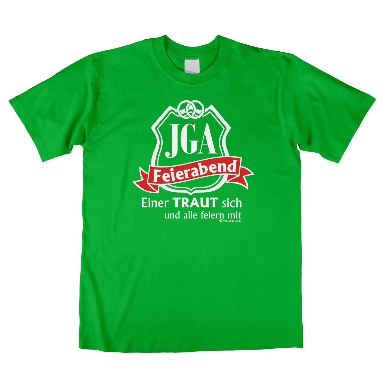 JGA Feierabend Unisex T-Shirt grün Medium