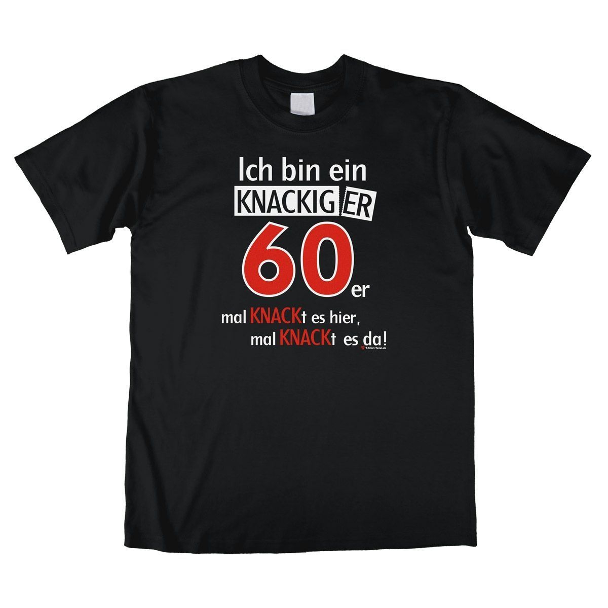 Knackiger 60er Unisex T-Shirt schwarz Medium