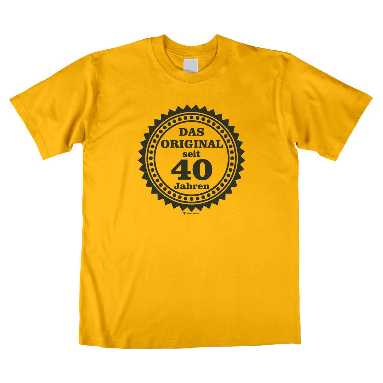 Original seit 40 Unisex T-Shirt gelb Large