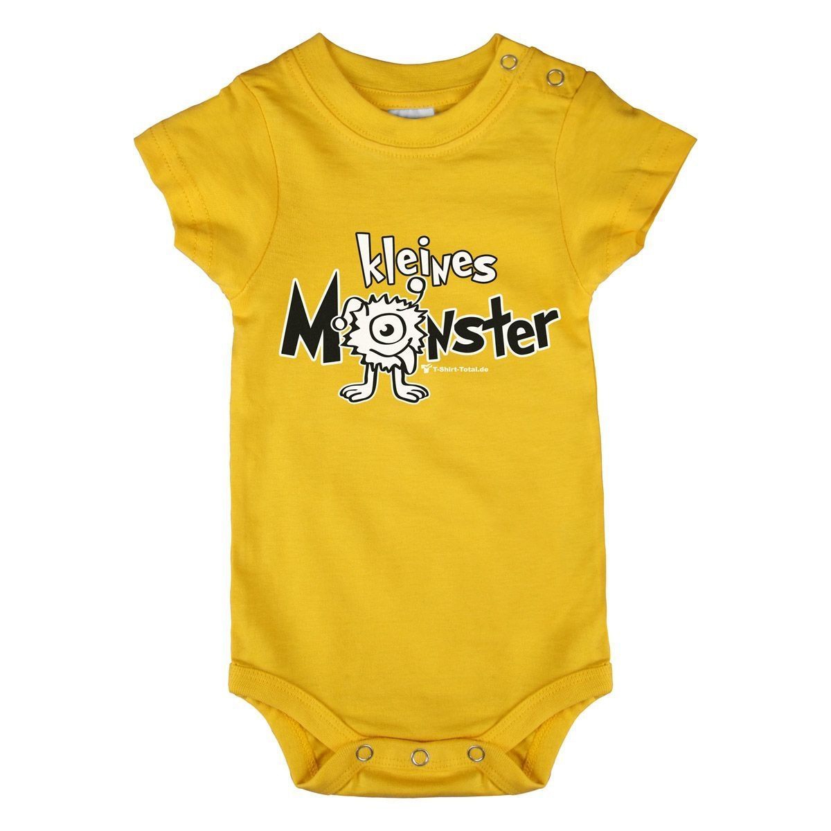 Kleines Monster Baby Body Kurzarm gelb 80 / 86