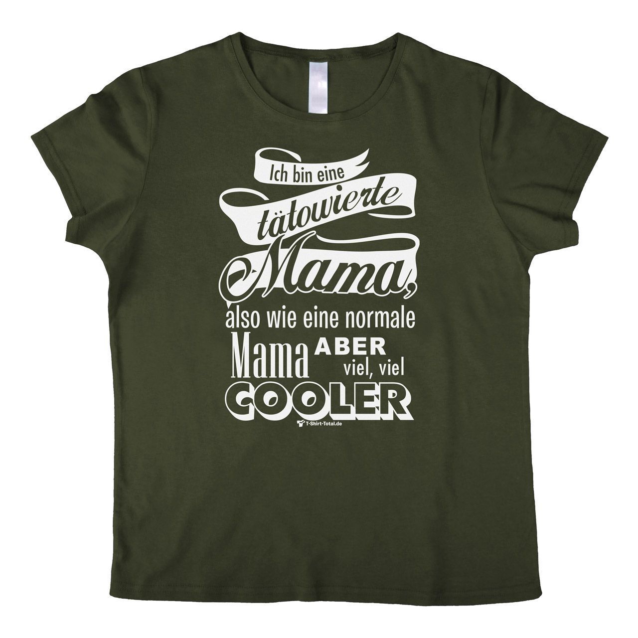 Tätowierte Mama Woman T-Shirt khaki Small