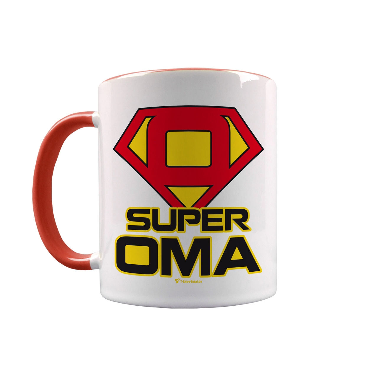 Super Oma Tasse rot / weiß
