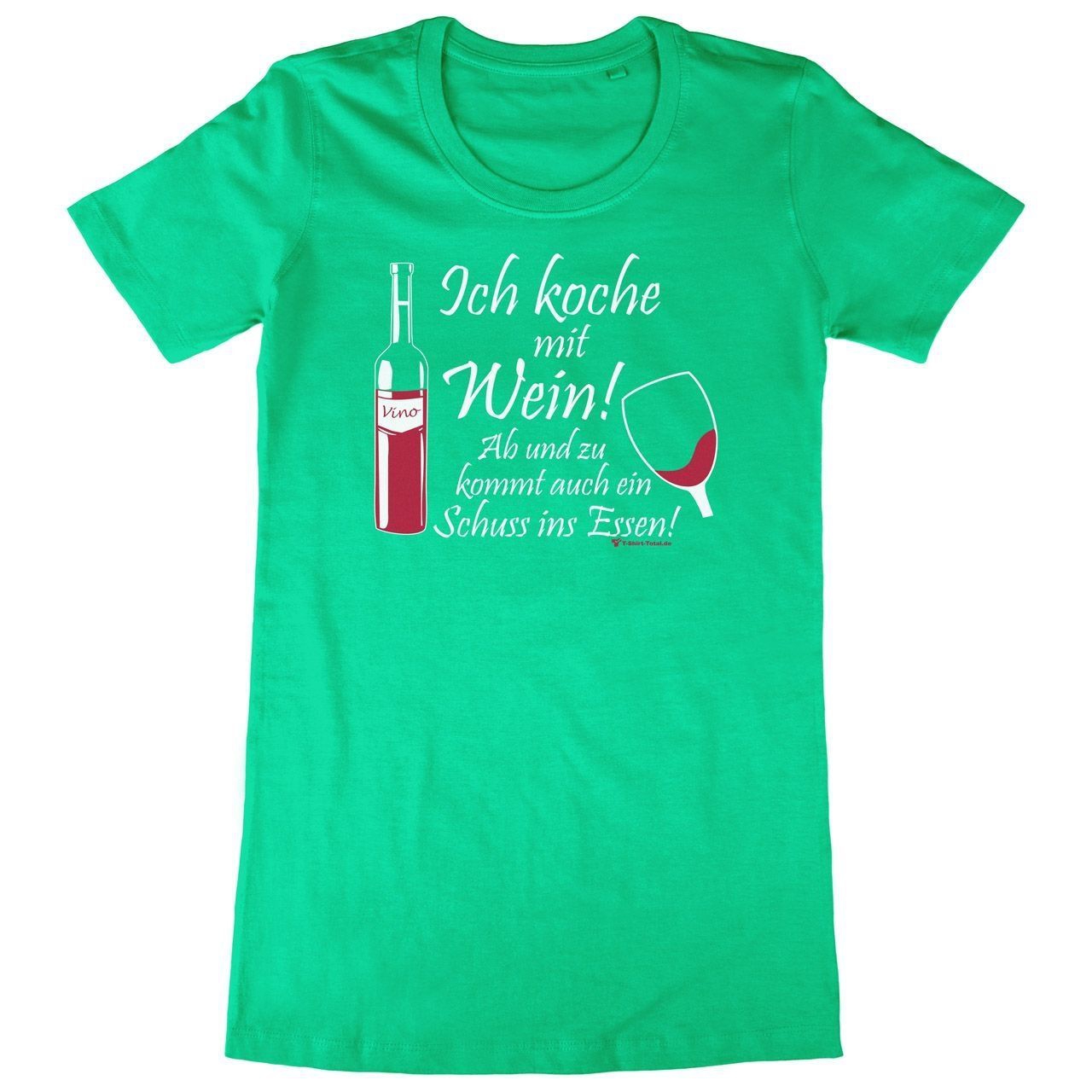 Koche mit Wein Woman Long Shirt grün Large