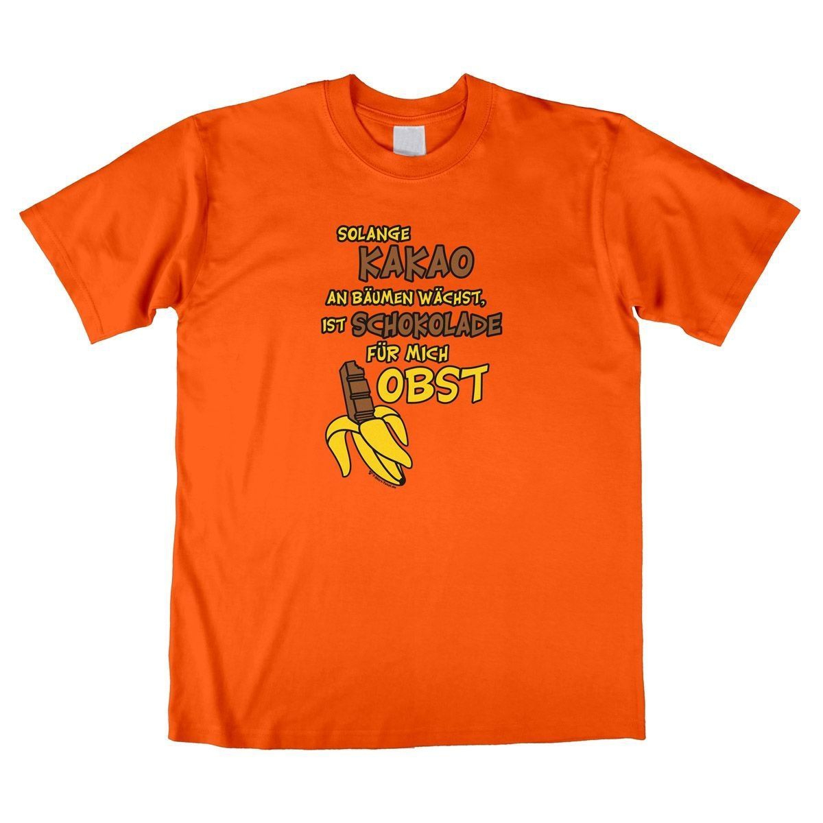 Schoko Obst Unisex T-Shirt orange Extra Large
