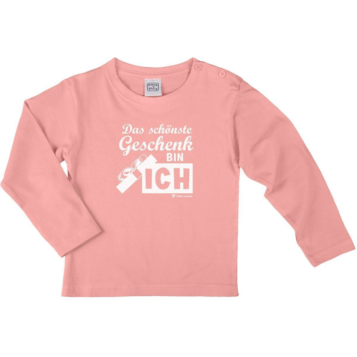 Schönste Geschenk Kinder Langarm Shirt rosa 104