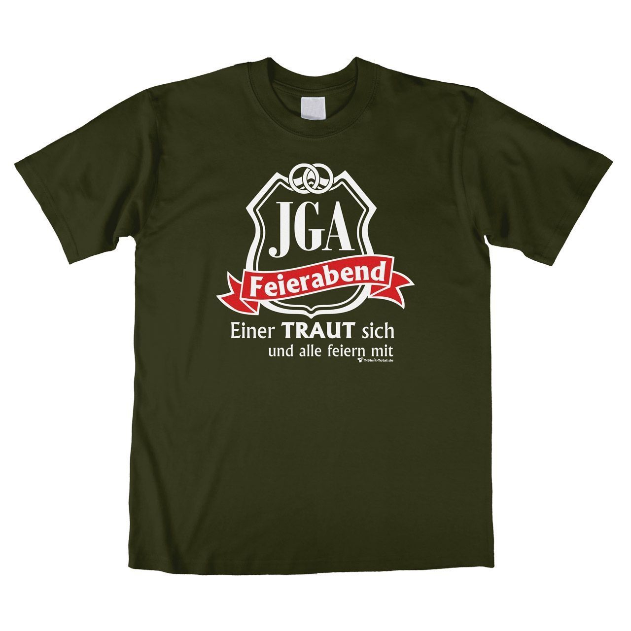 JGA Feierabend Unisex T-Shirt khaki Medium