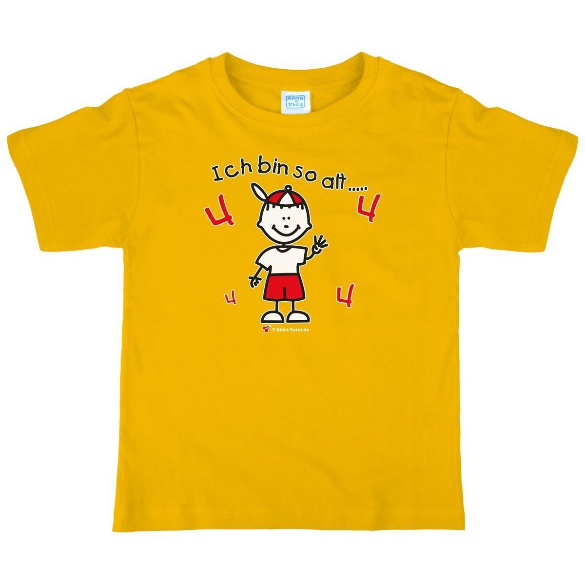 Jungs so alt 4 Kinder T-Shirt gelb 110 / 116