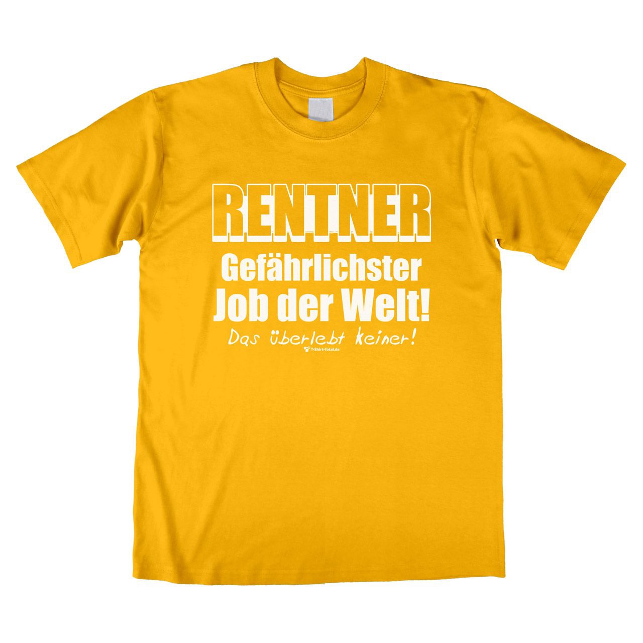 Gefährlichster Job Rentner Unisex T-Shirt gelb Extra Large