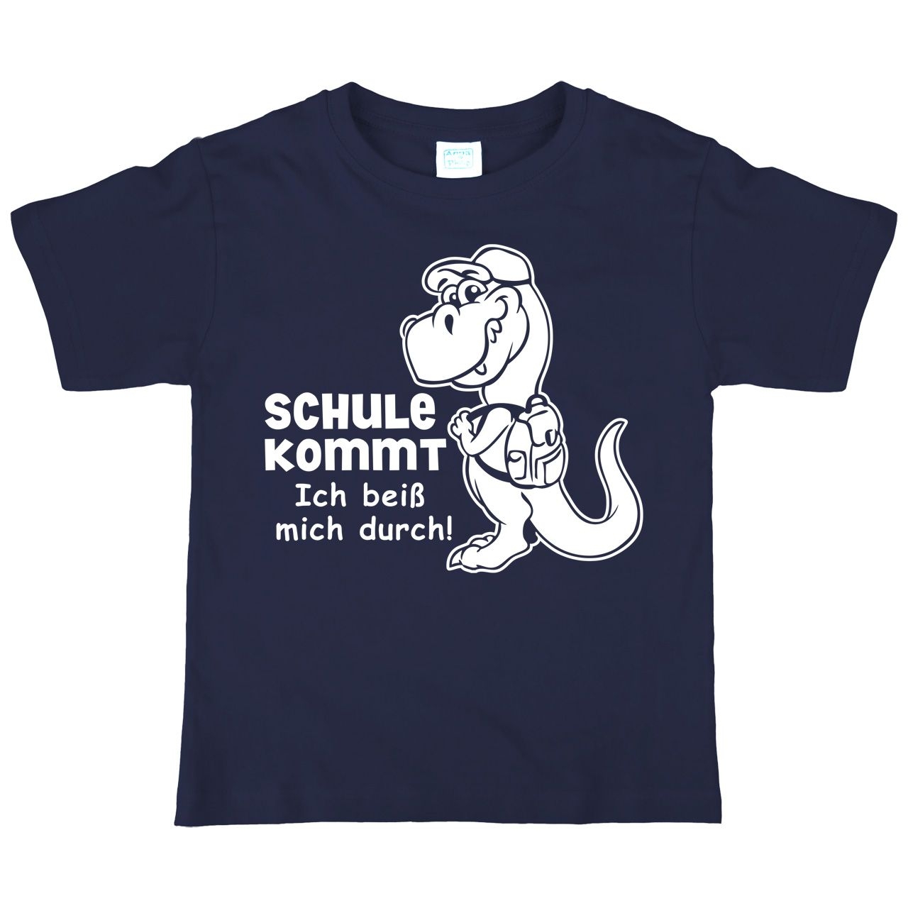Dino Schule Kommt Kinder T-Shirt navy 134 / 140