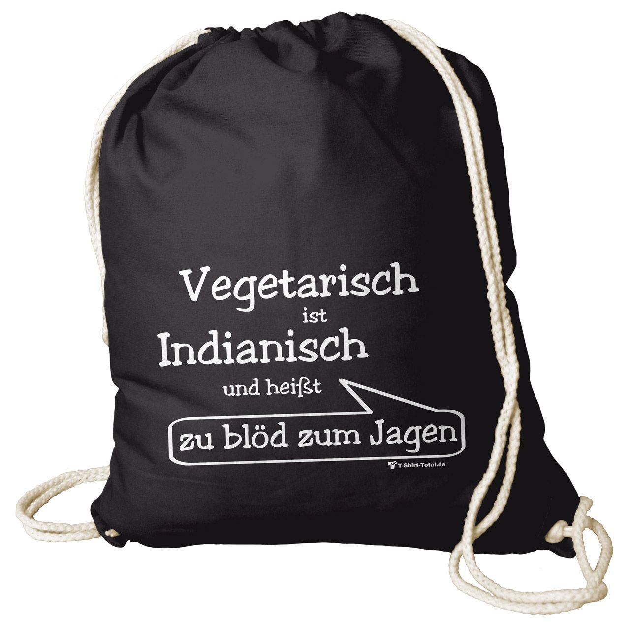 Vegetarisch Rucksack Beutel schwarz