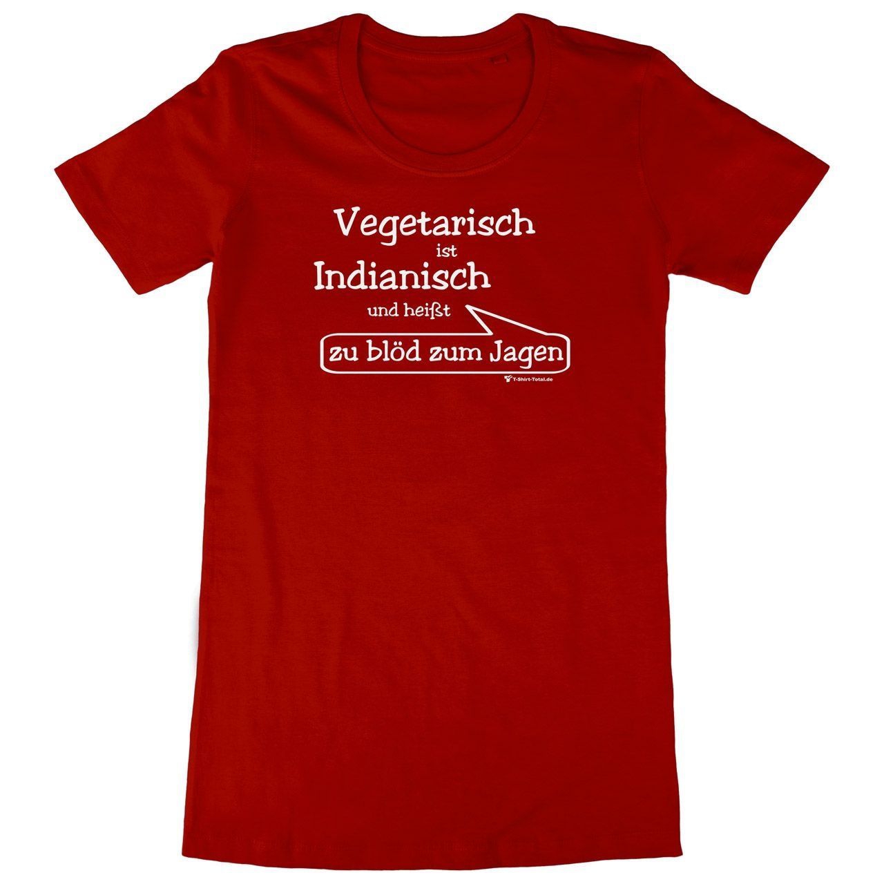 Vegetarisch Woman Long Shirt rot Large