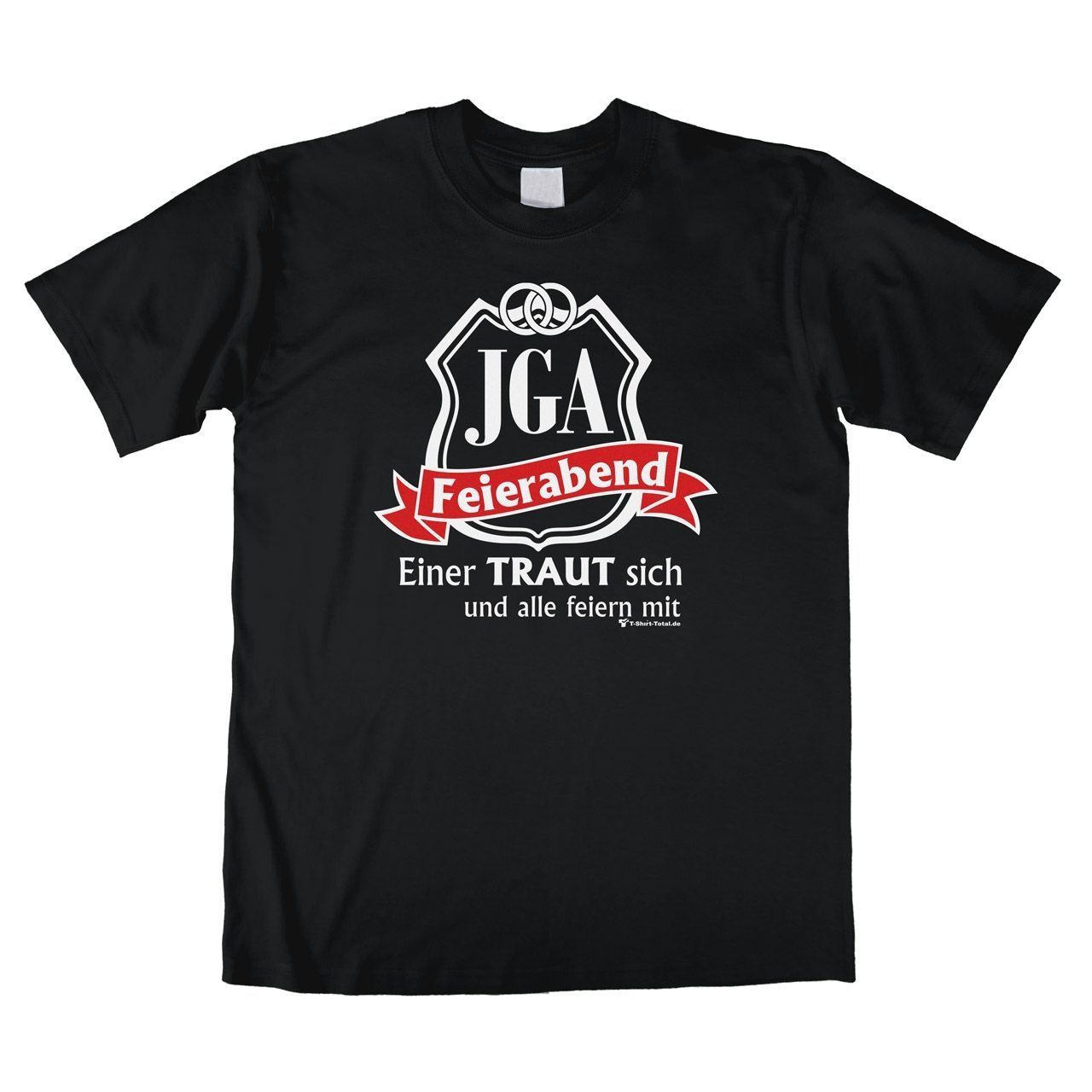 JGA Feierabend Unisex T-Shirt schwarz Medium