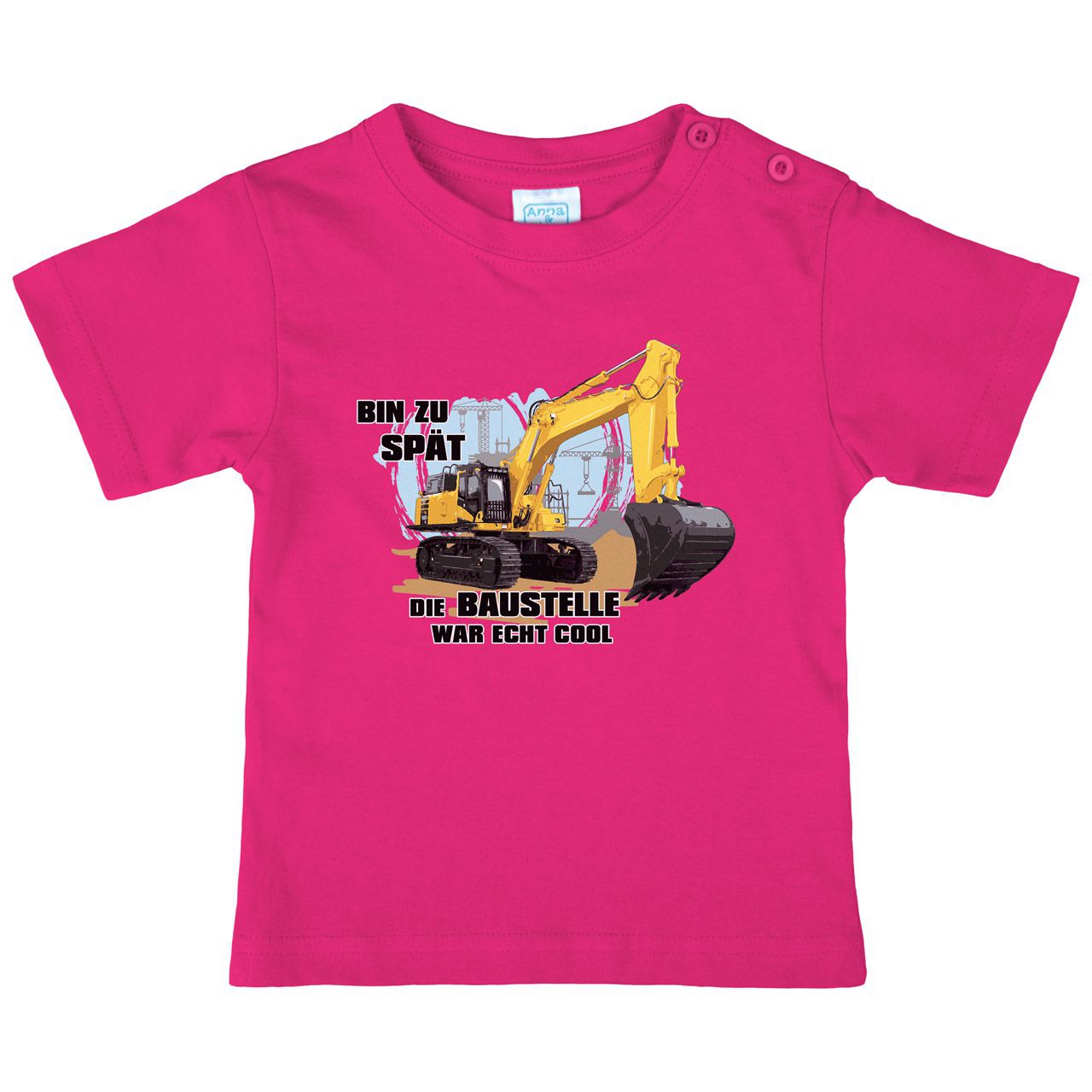 Bagger bin zu spät Kinder T-Shirt pink 104
