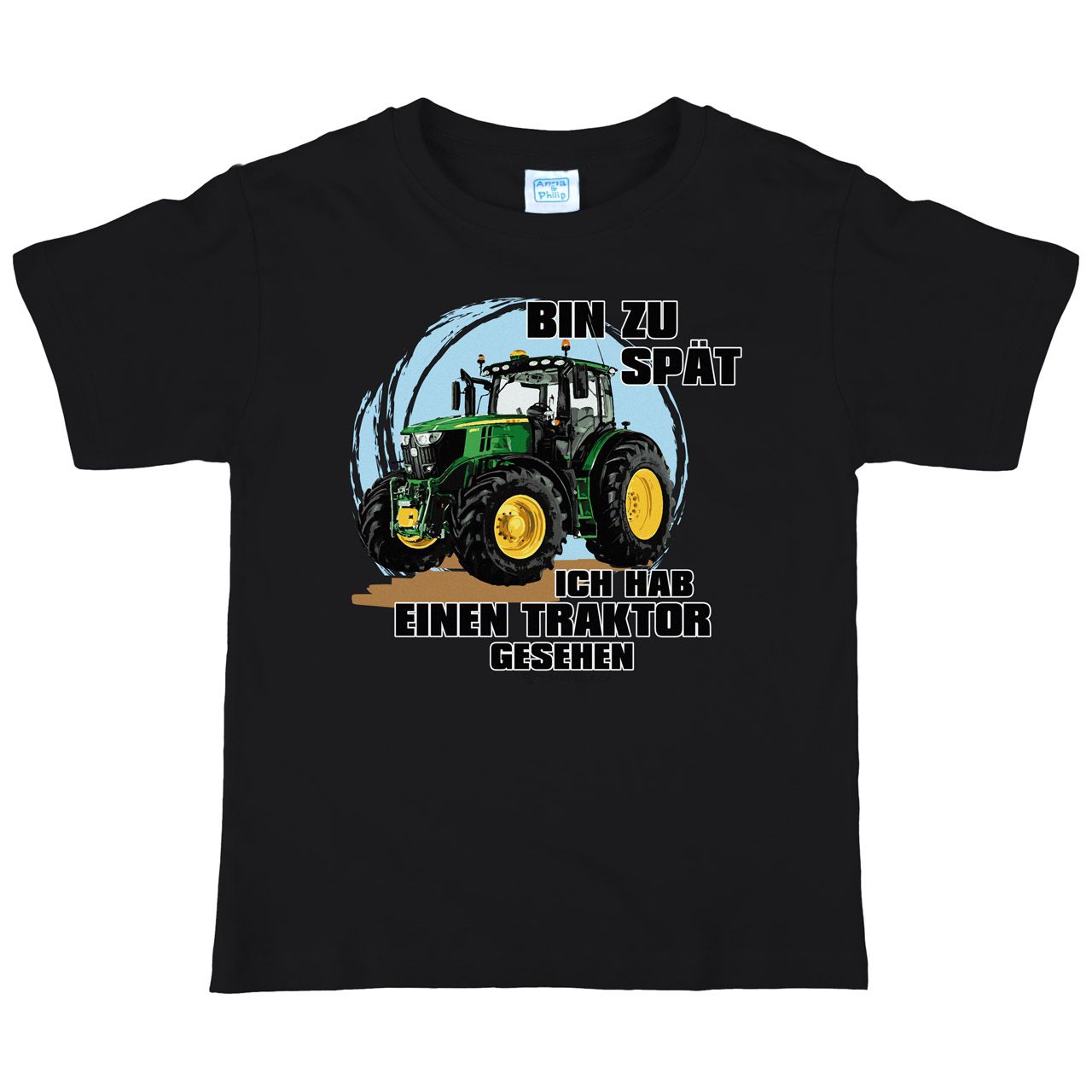 Hab einen Traktor Kinder T-Shirt schwarz 110 / 116