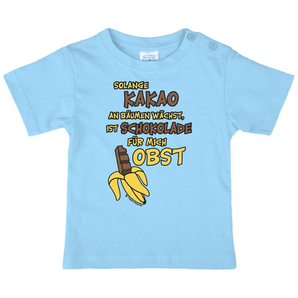 Schoko Obst Kinder T-Shirt hellblau 104